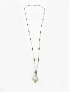 Lisa Woods Artist Works For Sale: White Baroque Pearl Necklace (LWO131)