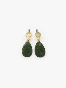 Pounamu Teardrop Earrings (LWO137)