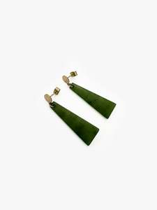 Pounamu Tapered Earrings (LWO138)
