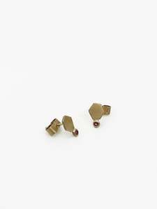 Gold & Ruby Studs (LWO135)