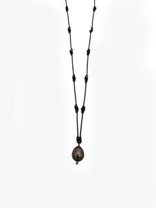 Lisa Woods Artist Works For Sale: Black Tahitian Pearl Necklace (LWO132)