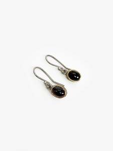 Oval Garnet Ingot Earrings (DM660)