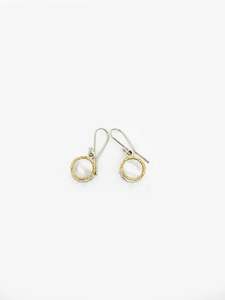 Mother of Pearl Gold Edged Earrings (DM646)
