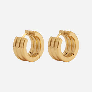 Triple Hoop Huggie Large