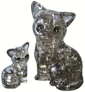 Black Cat Pair Crystal Puzzle