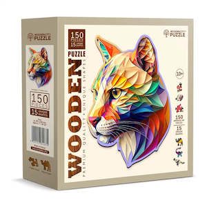 Gaudy Cougar 150pc Wooden Puzzle