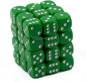 OPQ Green/White D6 36PK Dice