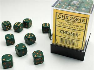 12mm D6 Green/Copper 36 Dice