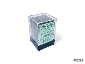 Dice: Chessex: Opaque Black/Green 12mm d6 Dice Block 36 dice