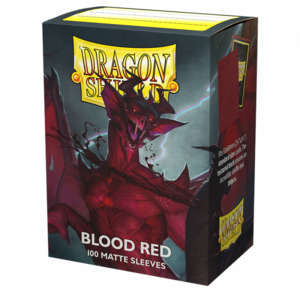 Accessories: Dragon Shield: Blood Red Matte Sleeves 100 Pack