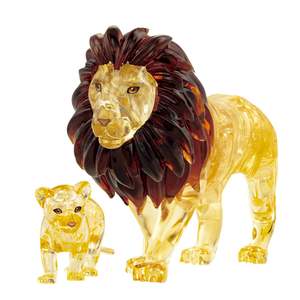3d Jigsaw Puzzles: Lion & Cub Crystal Puzzle