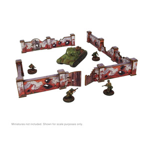 Micro Art Studio: Pre-Painted WW2 Ostfront Stalingrad Walls High