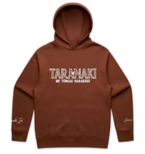 Taranaki Iwi: Taranaki Iwi Ngā Pāhuki Hoodie-Clay