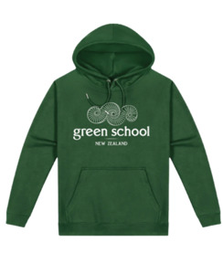 Kids Green School Hoodie - Heat Press Front Logo