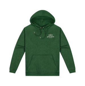 Kids Green School Hoodie - Embroidered Front Logo
