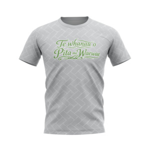 Tees And Singlets: Te Whānau o Pita me Waewae - Official Grey Tee