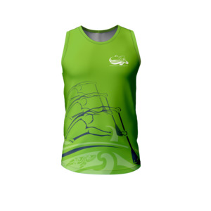 Tauranga Moana Outrigger Canoe Club - Official Green Singlet