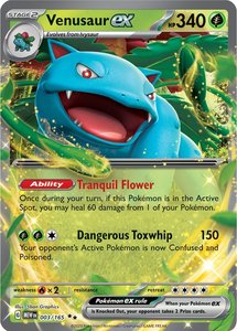 Pokemon Singles All: Venusaur ex (003/165) [Scarlet & Violet 151]