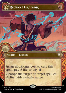 Mtg Singles Instock: Redirect Lightning (Showcase) [Avatar: The Last Airbender]