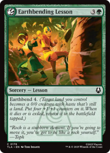 Mtg Singles Instock: Earthbending Lesson [Avatar: The Last Airbender]
