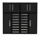 Ultimate Tool Cabinet With Drawers and Cupboards Black