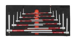 Mechanics Tools 1: 11-Piece 3-Way Metric Socket T-Handle Wrench Set | 1/3rd EVA Foam