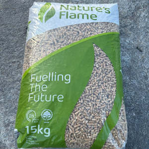 Firewood: Wood Fire Pellets 15kg (Nature's Flame) - - - [BAG]