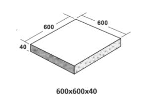 Paver Textured - Charcoal / Akaroa [Viblock 600 x 600 x 40mm]