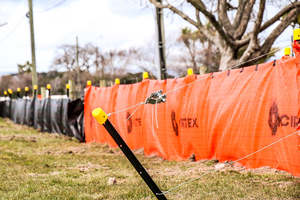 Silt Control: Silt Fence ORANGE - - - [1m x 25m roll]