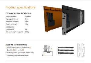 Straightcurve 240mm 2.16m Flexline (Weathering Corten)