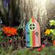 Wooden Fairy Door – Rainbow