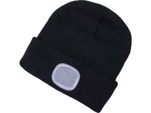 Personal Protective Equipment: Extol Black Beanie with LED Light
