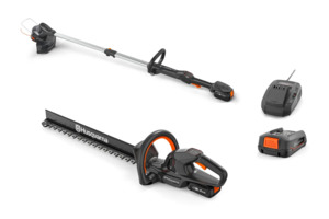 Husqvarna Aspire™ Grass Trimmer + Hedge Trimmer Bundle With Battery and Charger