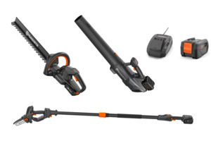 Husqvarna: Husqvarna Aspire™ Hedge Trimmer + Blower + Pole Pruner Bundle With Battery and Charger