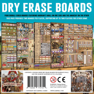 Dry Erase Boards for The Anarchy & Hadrian's Wall - Garphill Games
