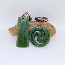 Pendant, Necklace: Dark Pair