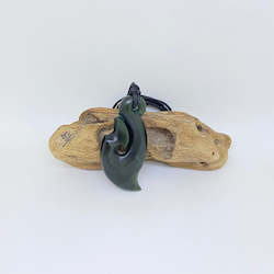 Hei Matau Fish Hook: Putiputi Hei Matau Hook Pendant