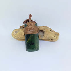 Toki Adze: Colourful Cross-bound Toki Pendant