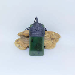 Toki Adze: Shaped Cross-bound Toki Pendant