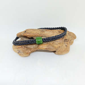 Black Cord Single Beaded Bracelet