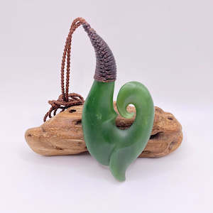 Large Ridge bound Hei Matau and Koru Pendant