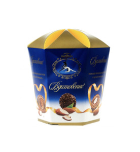 Products: “Inspiration” candies with almond cream and whole almonds, Red October, 150 g – Gastronomy