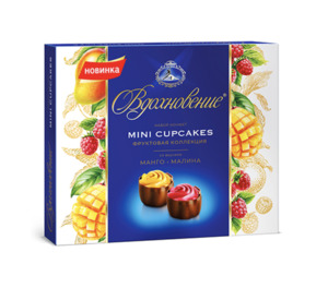 Products: “Vdokhnovenie” Mini Cupcakes Mango Raspberry, 102g – Gastronomy