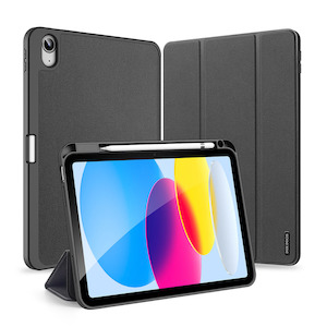 iPad 11 / iPad 10 Full Cover Folio Case - Black Domo Series by Dux Ducis - GA Tech