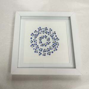 General: Delicate Blue Wreath Framed Artwork 15cm x 15cm