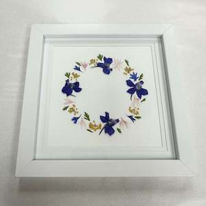 Colourful Wreath Framed Artwork 15cm x 15cm