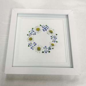 Art Home: Blue Wreath  Framed Artwork 15cm x 15cm