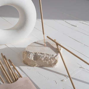 General: Travertine Incense Holder