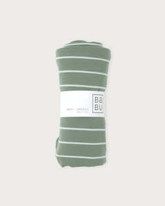Merino Bound Wrap - Sage Stripe