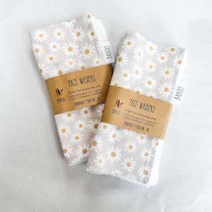 Bath Time: Face Washers Duo Set - Daisy